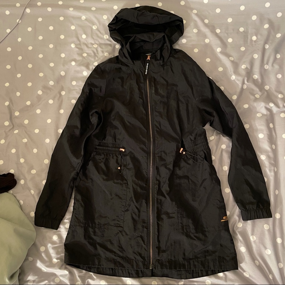 SKECHERS windproof black parka jacket